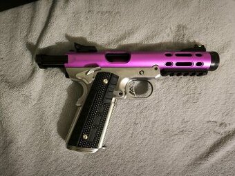 Plynová zbraň WE 1911 GALAXY fialová čelo hliníková