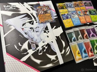Pokemón Reshiram Album + 19x Vzácne Karty s EX + Darčeky