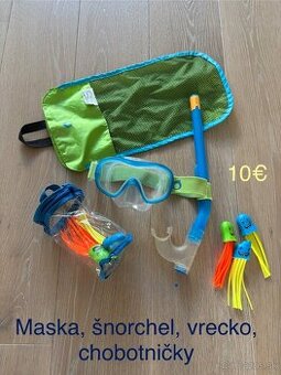 Detský set na potápanie - šnorchel, maska, chobotnicky