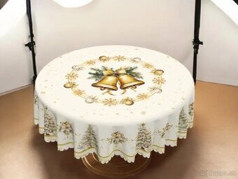 Vianočný okrúhly obrus na stôl