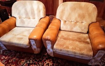 Predám retro sedaciu súpravu + 2 kresla