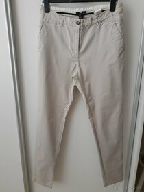 2x nohavice: sivé H&M a hnedé MANGO, č.40 - 1