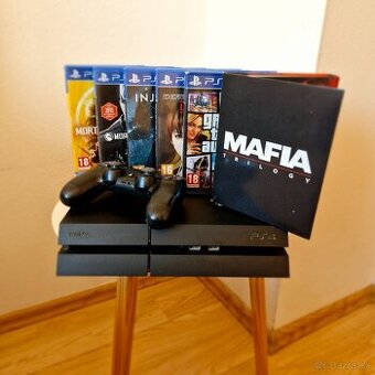 Predám PS4 500 GB, 2x Dualshock + hry