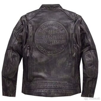 Moto Kožená Bunda - Vesta 2 V 1 Harley Davidson