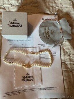 Vivienne westwood malý zlatý perlový náhrdelník