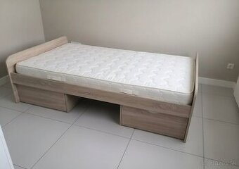 Postel 90x200cm s dvomi zásuvkami