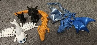 3D hračky-draci