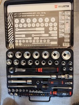 WURTH sada profesionálnych nástrčkových kľúčov 1/2" a 1/4"