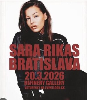 Lístok na Sara Rikas - Bratislava (20.3. Refinery Gallery