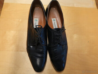 Dámske kožené topánky modré