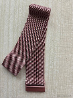 Remienok na hodinky 22mm kovový ružovo hnedý nový