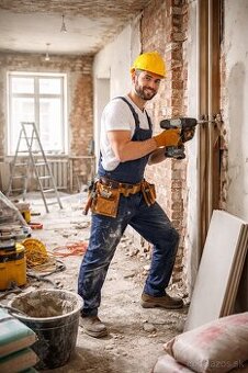 Stavebný pracovník na rekonštrukcie bytov a domov