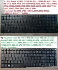 Klavesnice SK na Acer E1-521 E1-531;; E5-573, E5-523, E5 - 1
