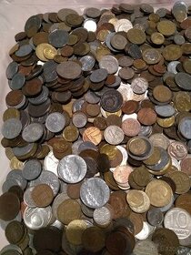 Lot 8kg mincí z Európy mimo ČSR 1950-súčasnosť