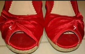 Červene sandalky  38