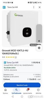 Fotovoltarika menič growatt mid 10ktl3-x