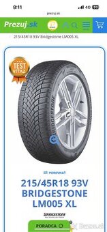 Predam zimne gumy Bridgestone R18