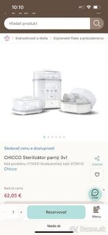 CHICCO Steam Steriliser elektricky sterilizátor 3 v 1