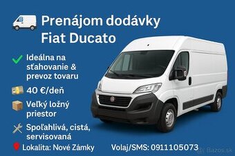 Prenájom dodávky + sťahovanie