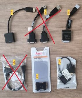 vega dvi dp hdmi adaptéry