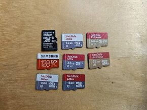 Pamäťové karty Kingston, Samsung, Sandisk
