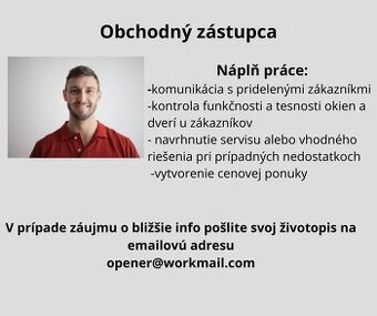Obchodný zástupca Vranov nad Topľou a okolie
