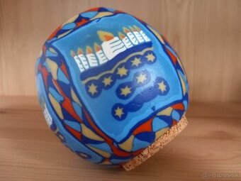 Starší sklenený svietnik 8x6 cm