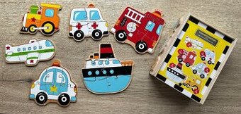 Drevené puzzle box Vozidlá(Small Foot) za 7EUR