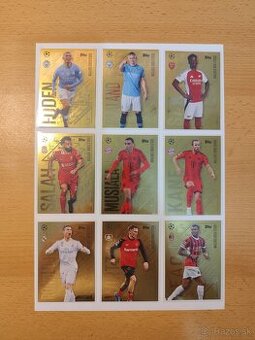 Kartičky Gold edge topps match attax 2024/25 set 1-9