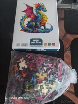 Wooden puzzle  drak