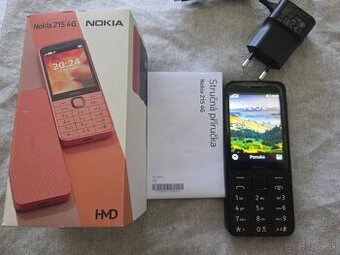 Nokia 215 dual sim 4g čierny v peknom stave komplet krabica