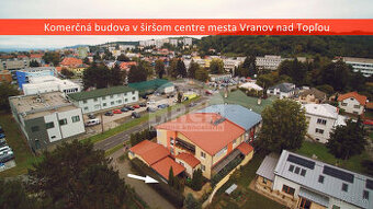 Komerčná budova v širšom centre mesta Vranov nad Topľou