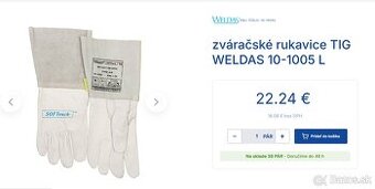 Zváračské rukavice TIG 10-1005 XL