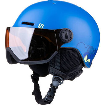 (Rez)Lyžiarska prilba Salomon Grom visor pop blue mat M