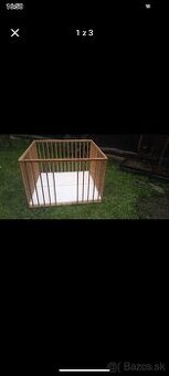 Detská drevená ohrádka