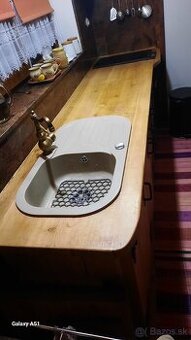 Pracova doska, drez kameninovy, indukcna dvojplatnička