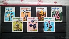 Poštové známky č.91 - Kambodža - kvety kompletná