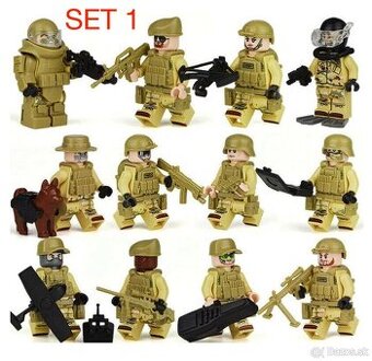 Rôzne sety vojakov (8ks) 1 + doplnky - typ lego