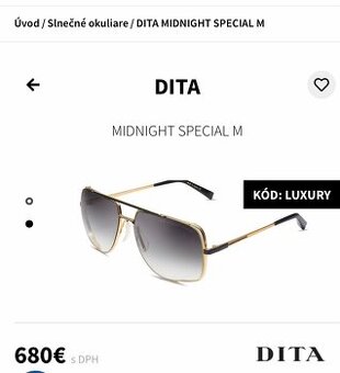 Luxusné slnečné okuliare Dita
