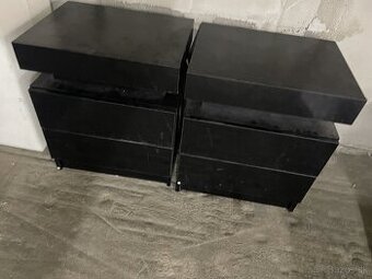 Nočné stoliky LED podsvietené RGB