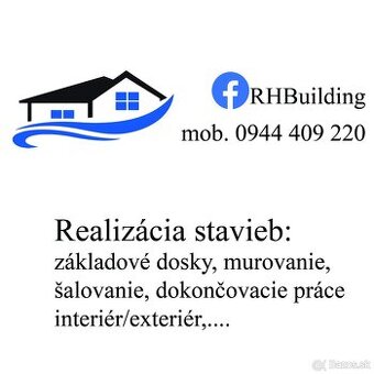 Stavebné práce, stavby RD