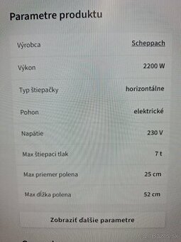 stiepacka na drevo Scheppach