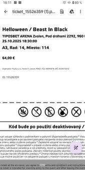 vstupenka Helloween