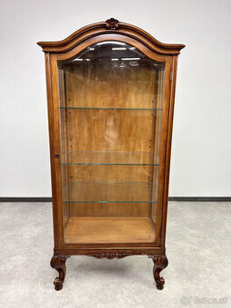 menšia starožitná klenbová vitrína 76cm - 1
