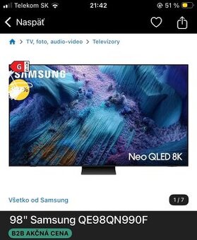 Samsung QE98QN990F - 98’ 249CM