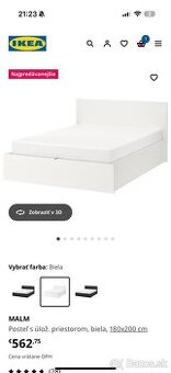 Manželská postel 180x200 IKEA
