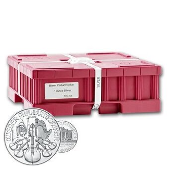 Box ,  strieborné investičné mince, wiener philharmoniker