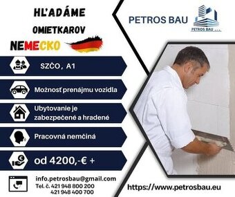 Práca pre omietkarov Nemecko
