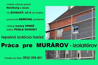 Hľadáme skúsených  MURÁROV do Rakúska