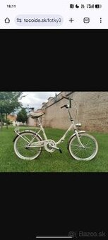 Skladací bicykel Alpina camping 20 v záruke béžový